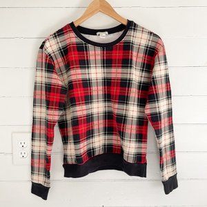 Forever 21 Red Plaid Pullover Sweatshirt